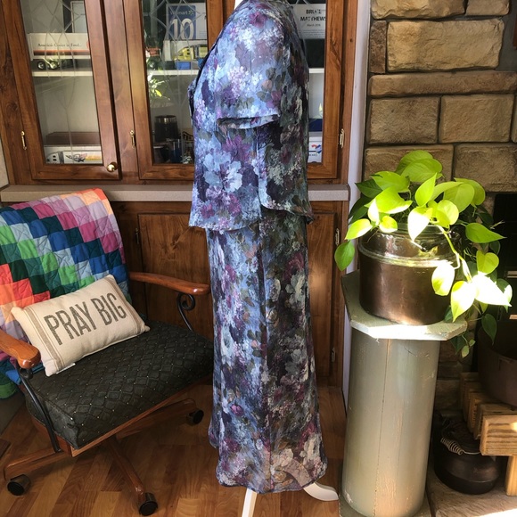 K & COMPANY PETITE SIZE 12p 2-PIECE SLEEVELESS DRESS WITH CAP SLEEVE JACKET EUC - Picture 4 of 9